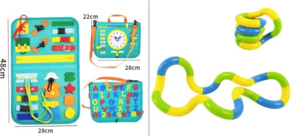 New Busy Book Children's Busy Board Dressing And Buttoning Learning Baby Early Education Preschool Sensory Learning Toy - Image 5